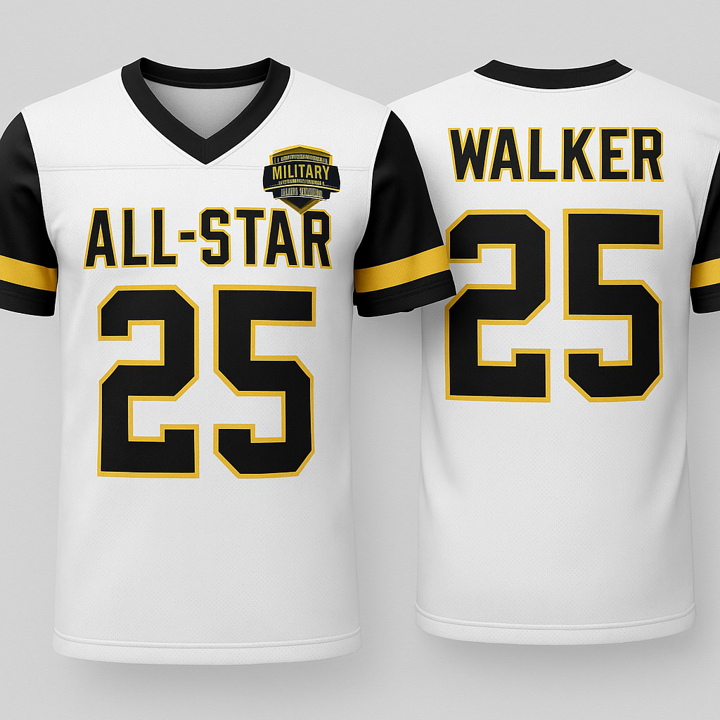 Military Appreciation Bowl Parent Customized White Jersey