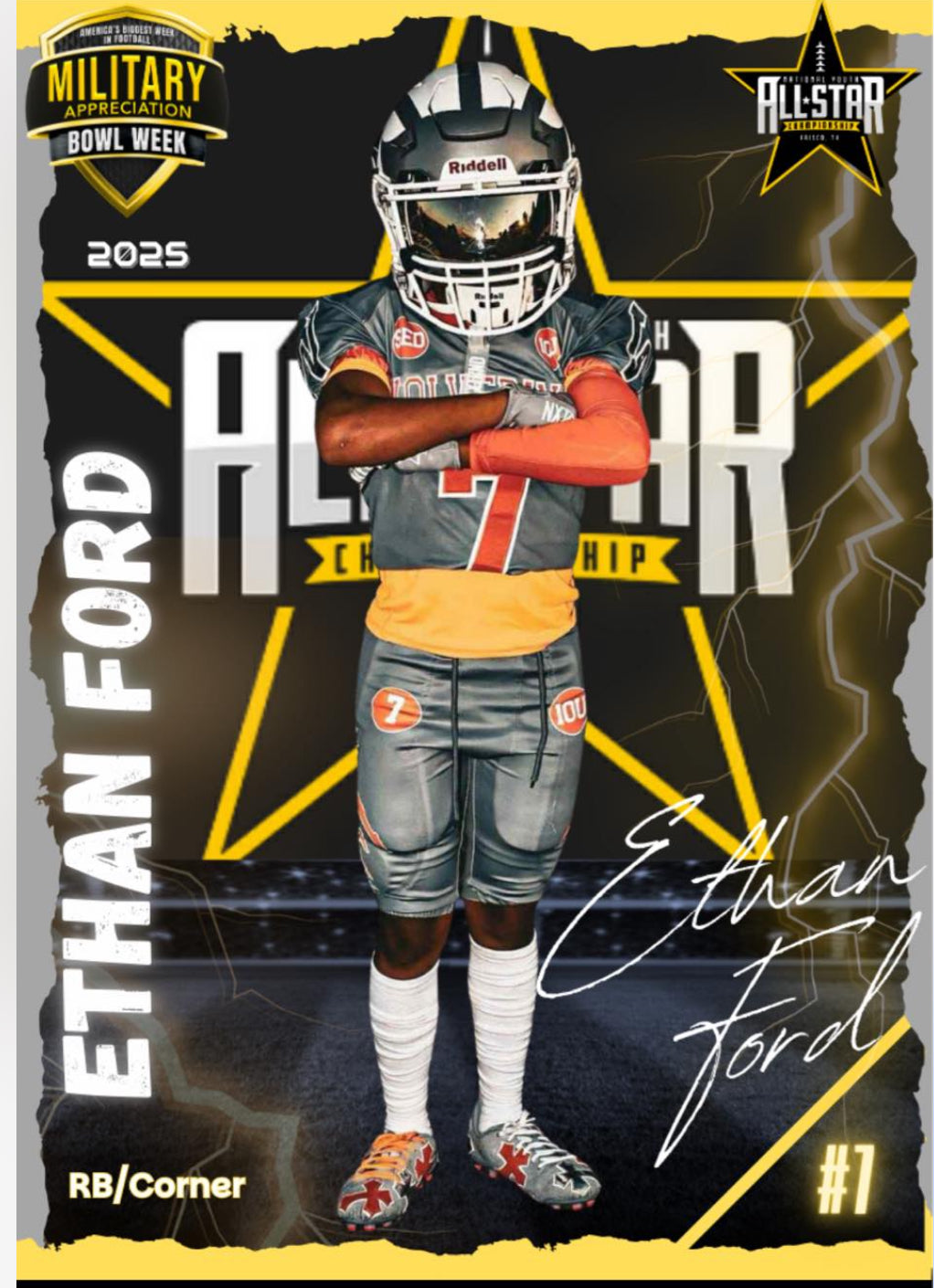 Military Appreciation Bowl All Star Trading Cards